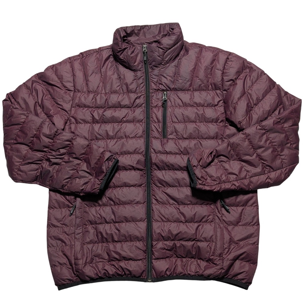 Hawke & Co Sport Mens Burgundy Duck Down Puffer Jacket Size Medium